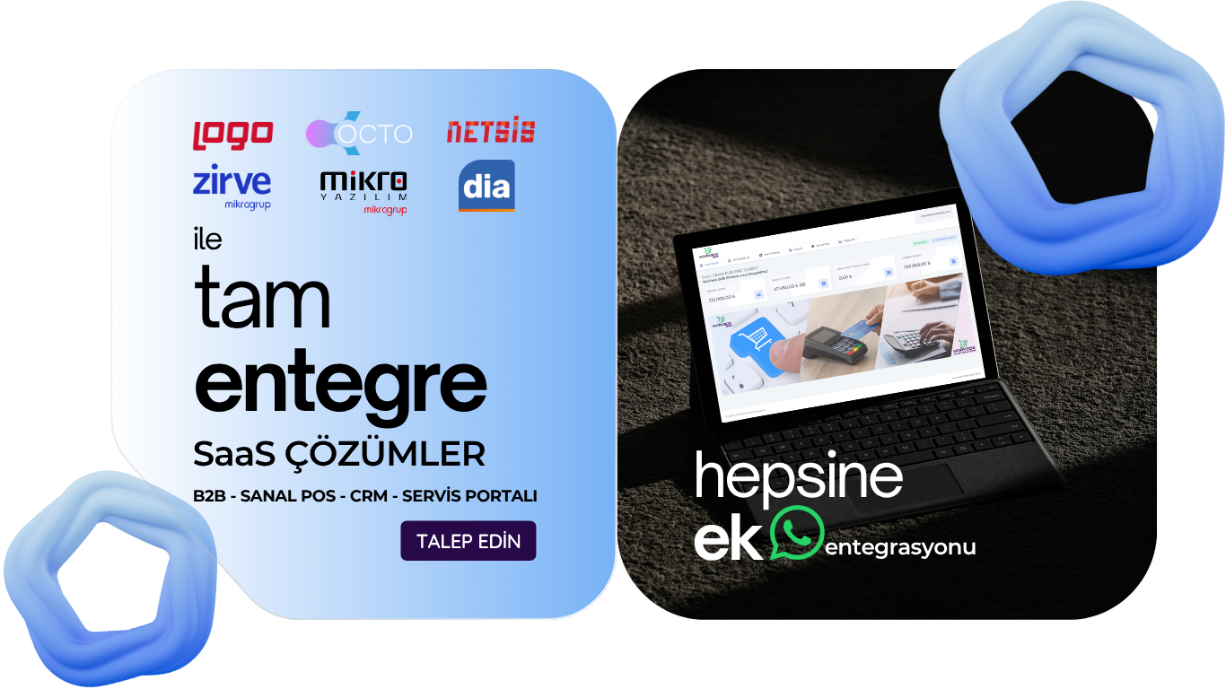 Fully integrated SaaS solutions: B2B, Virtual POS, CRM, Service Portal